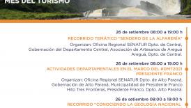Actividades Semanales de la Secretaría Nacional de Turismos - SENATUR, Paraguay