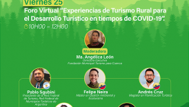 Foro Virtual “Experiencias de Turismo Rural para el Desarrollo Turístico en tiempos de COVID-19”